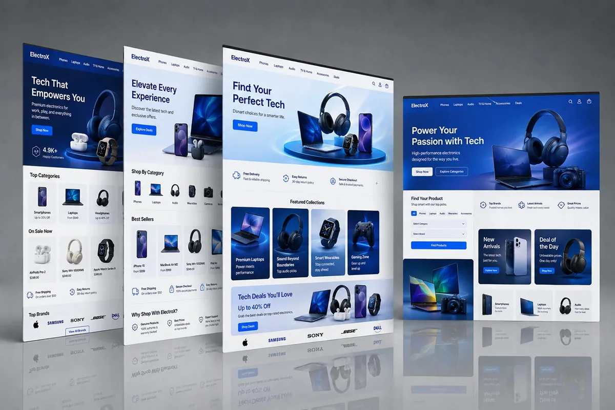 Website design mockups by Web Design Kabul — modern business websites for Afghanistan